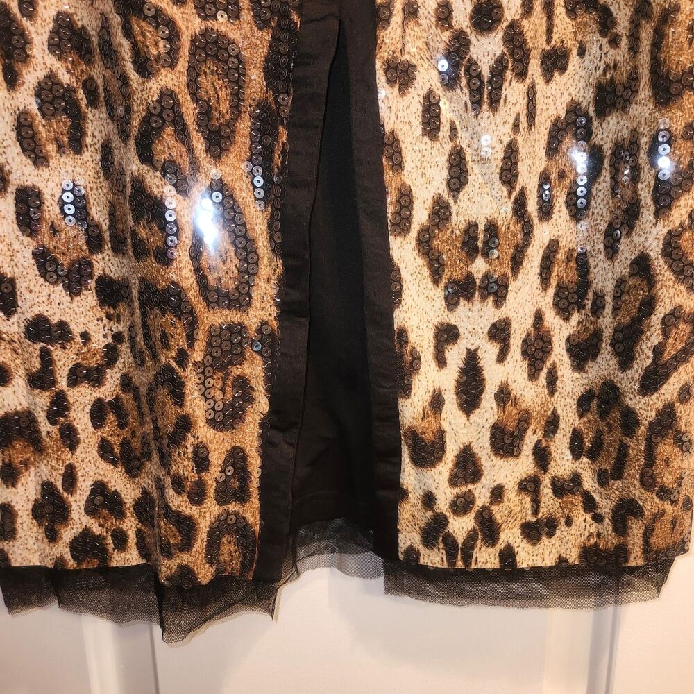 NWT Grey Lab x Anthropologie Sequin Leopard Print Midi Skirt Animal Print- Small - Picture 13 of 13